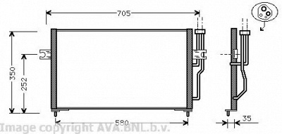 AVA QUALITY COOLING vo5086 -  Конденсатор, кондиционер